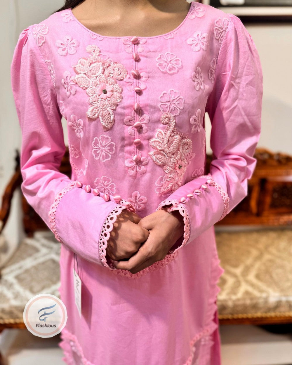 Rose Pink Lawn sensational 3piece stitched outfit