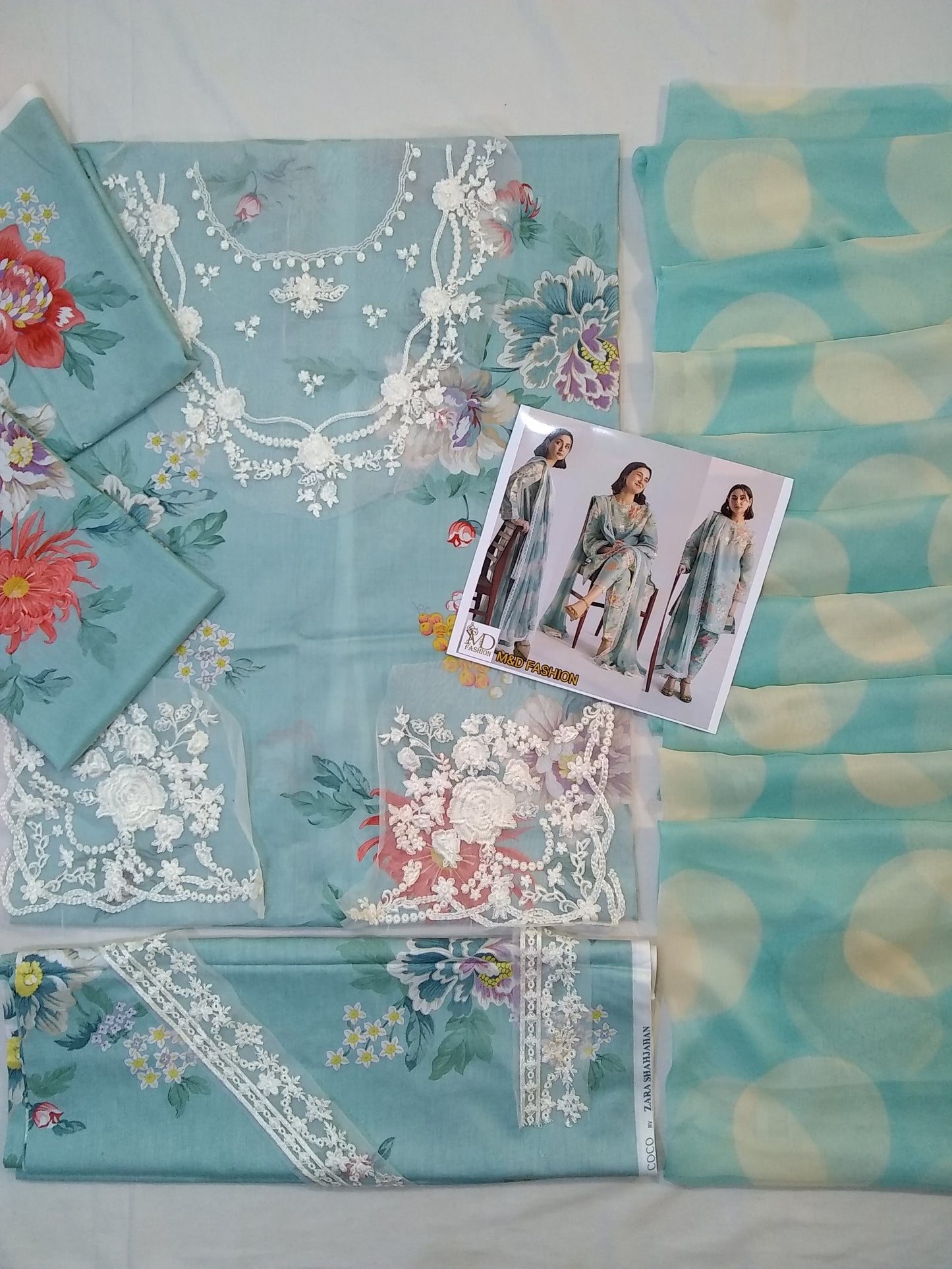 Coco by Zara Shahjahan lawn with chiffon duppata