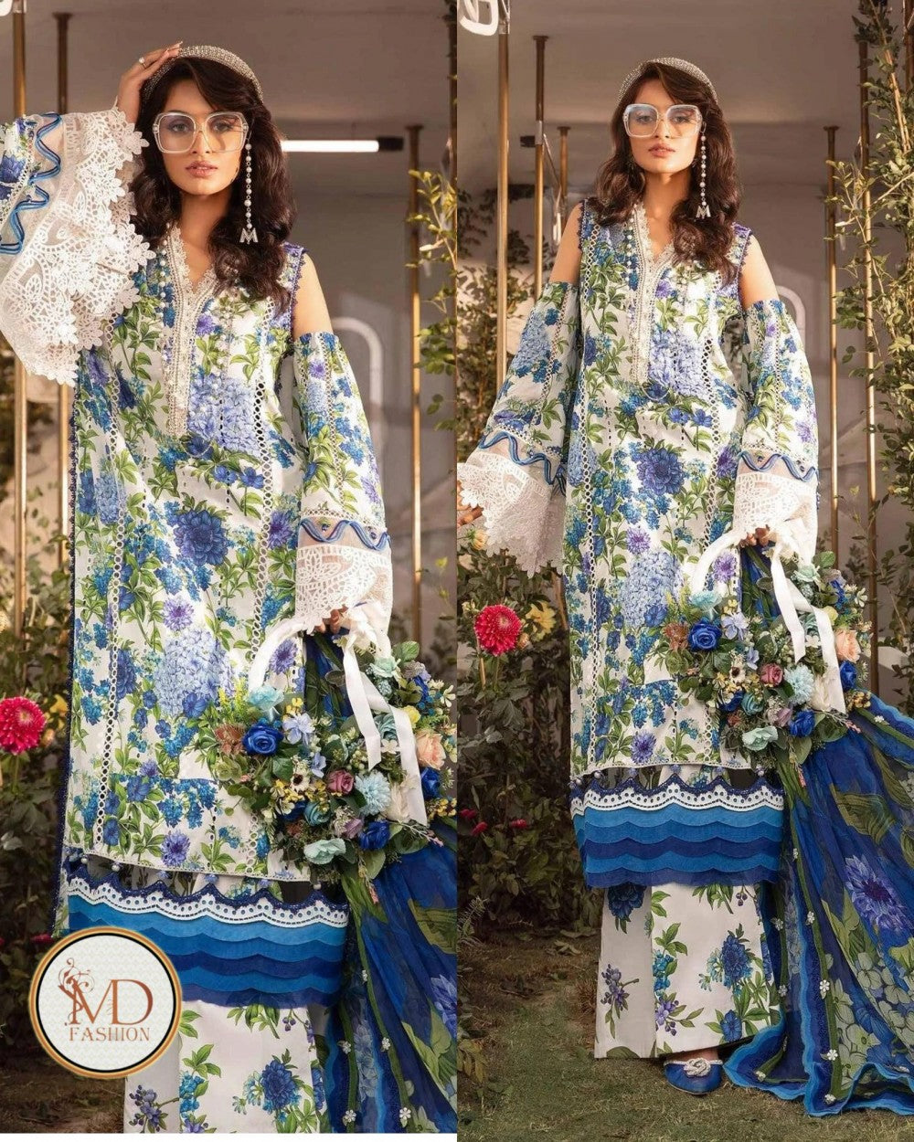 Maria b mprint 2102b 3pcs lawn suit