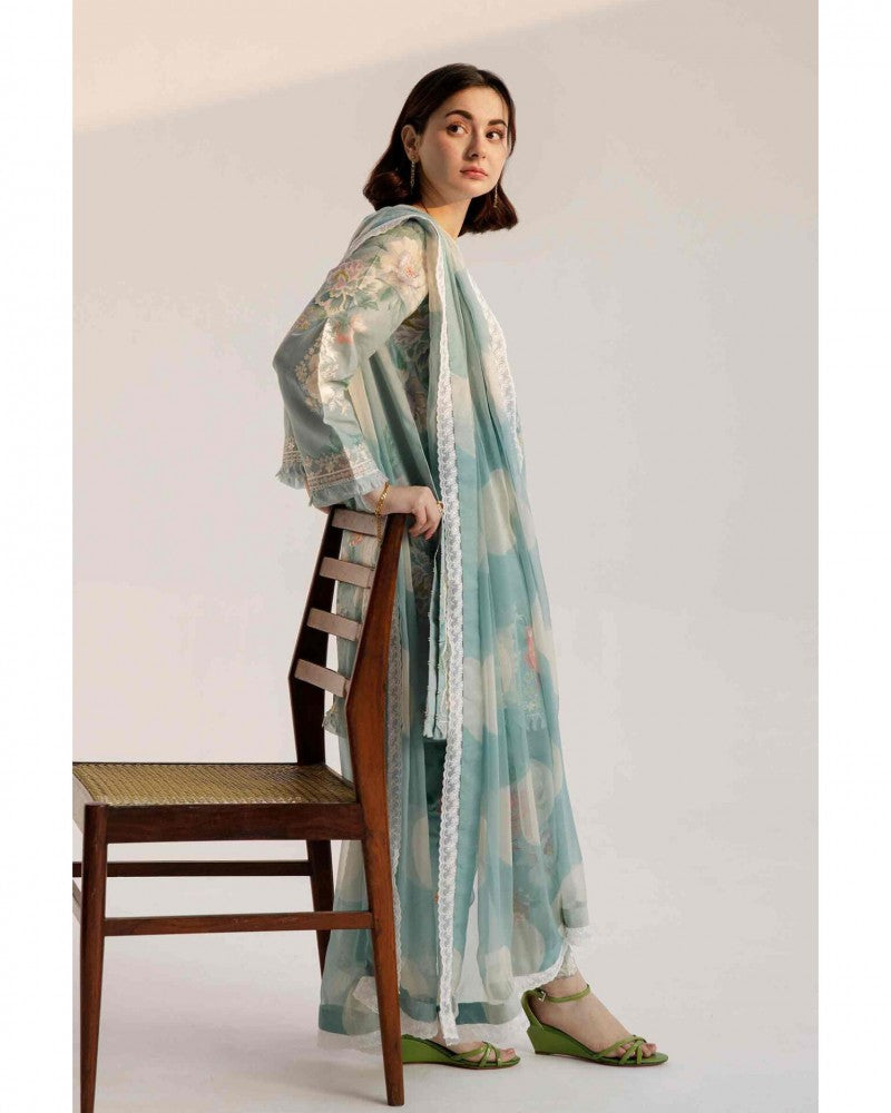 Coco by Zara Shahjahan lawn with chiffon duppata