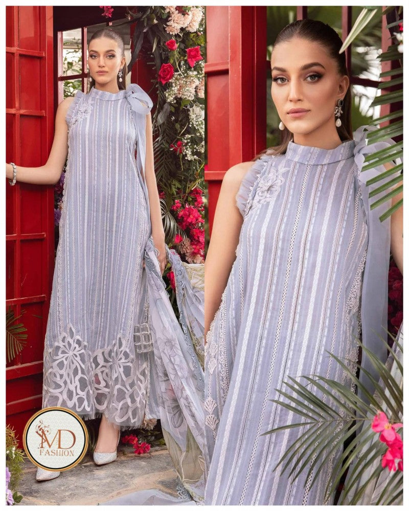 Maria B M Prints Spring 24 MPT-2109-B GRAY