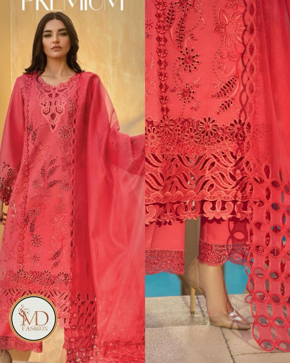 Rang Rasia red heavy embroidered dress