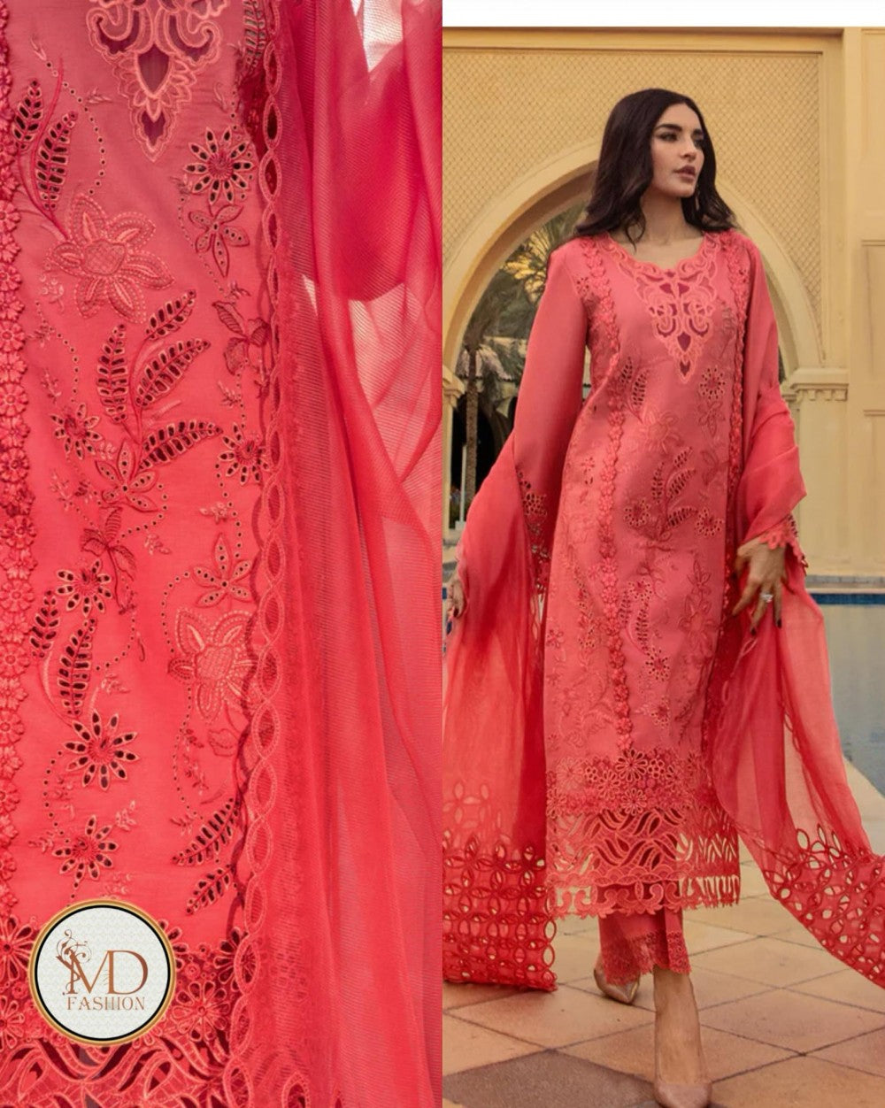 Rang Rasia red heavy embroidered dress