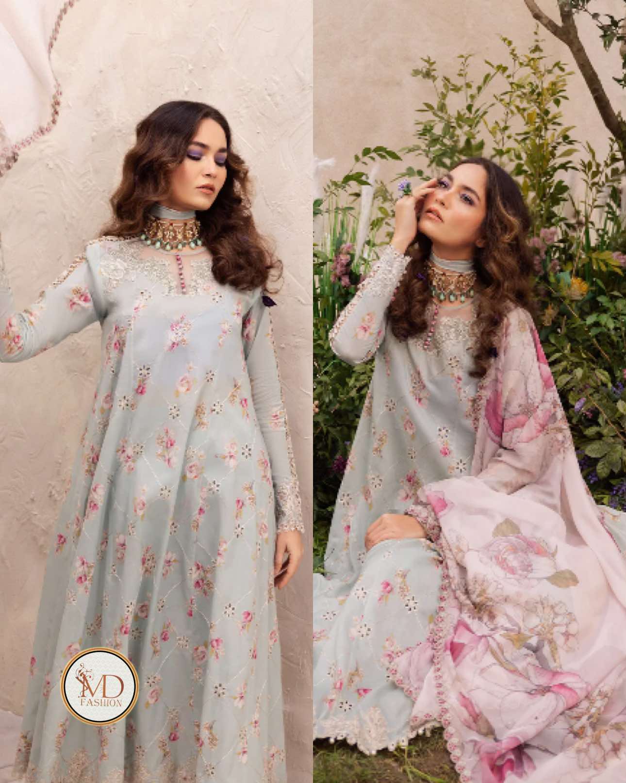 Iznik DL 10 lawn chikenkari dress
