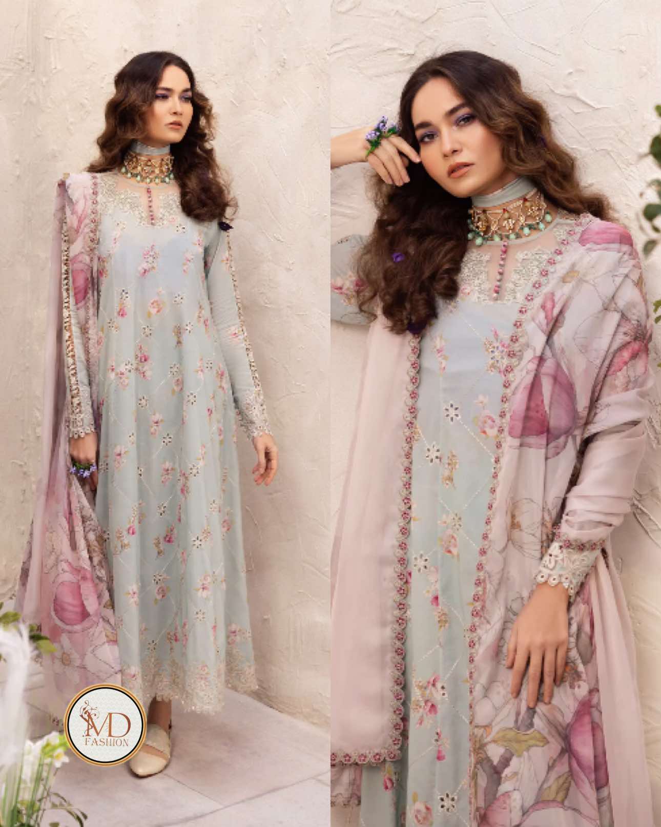Iznik DL 10 lawn chikenkari dress