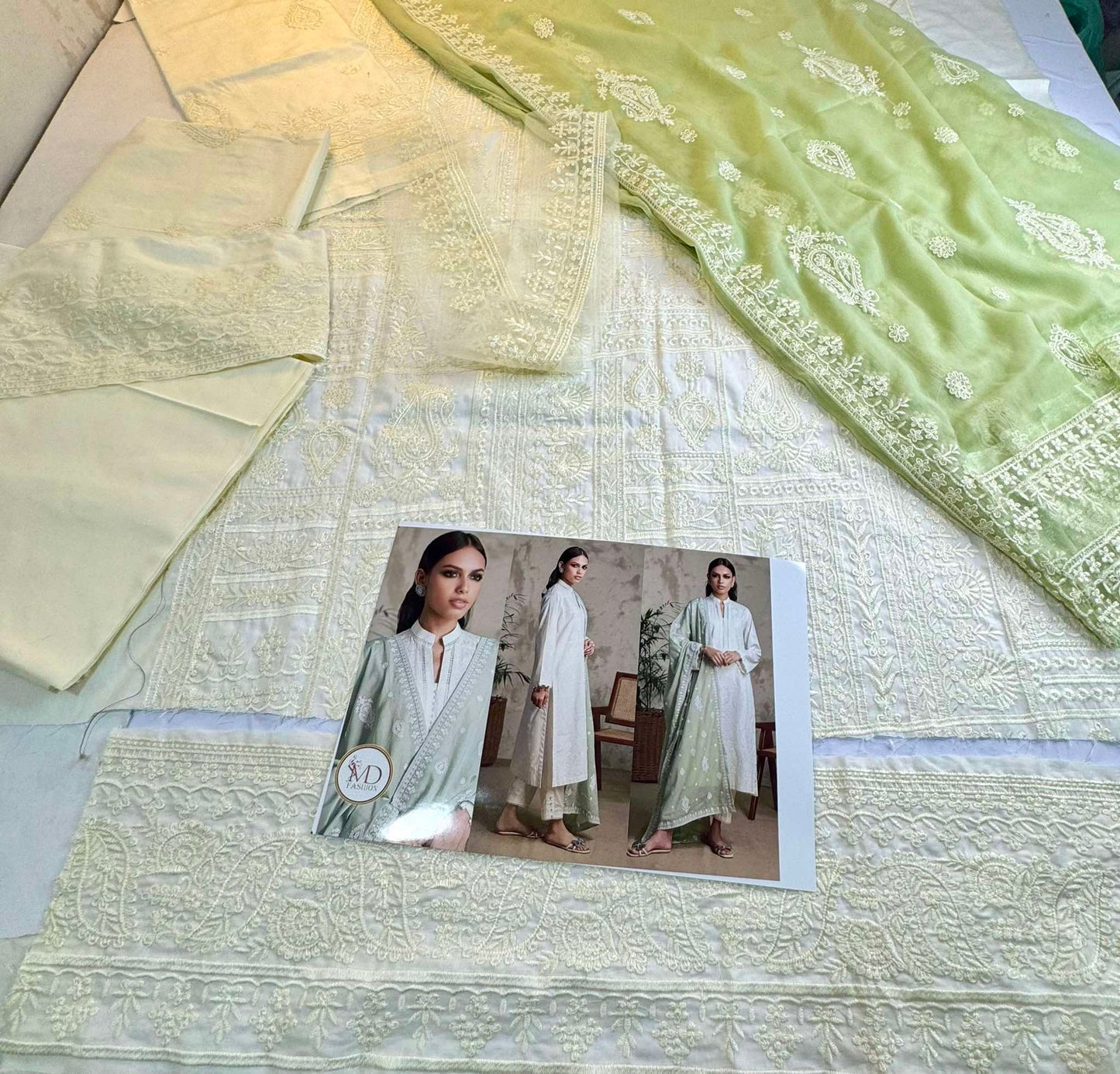 Motifz White embroidery Luxury Lawn
