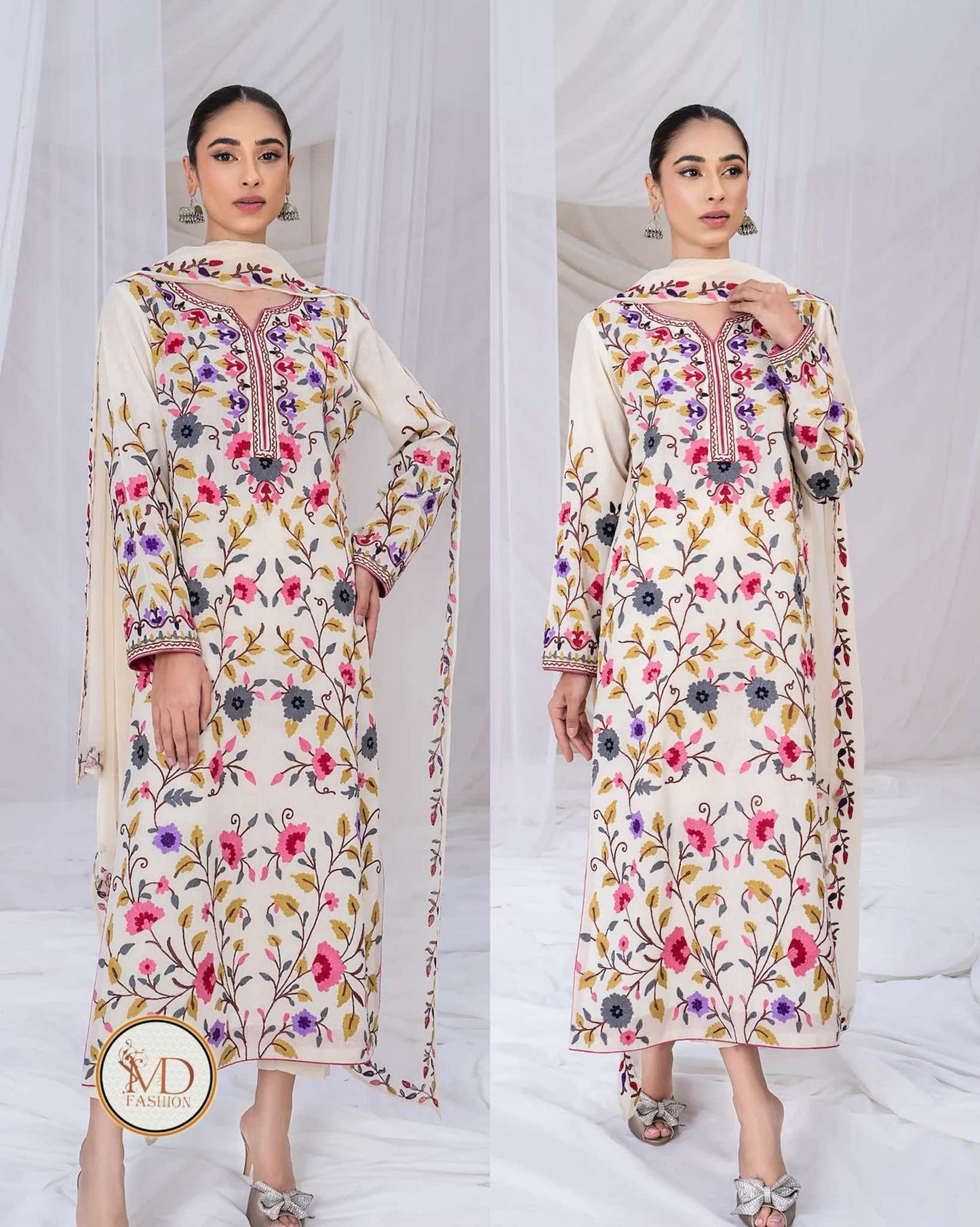 Zakeea vintage Multi work off white