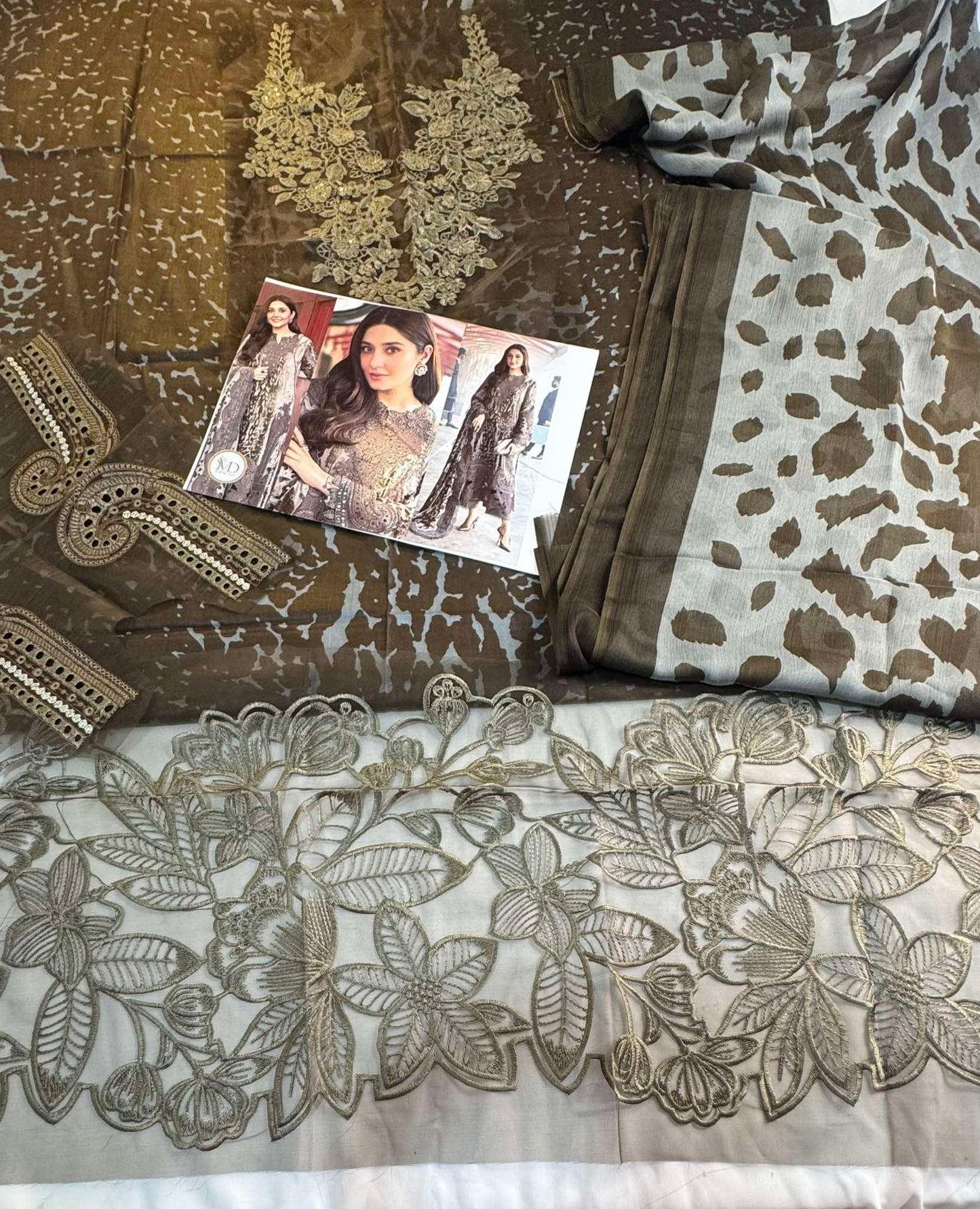 Maria b Dur Fishan printed lawn