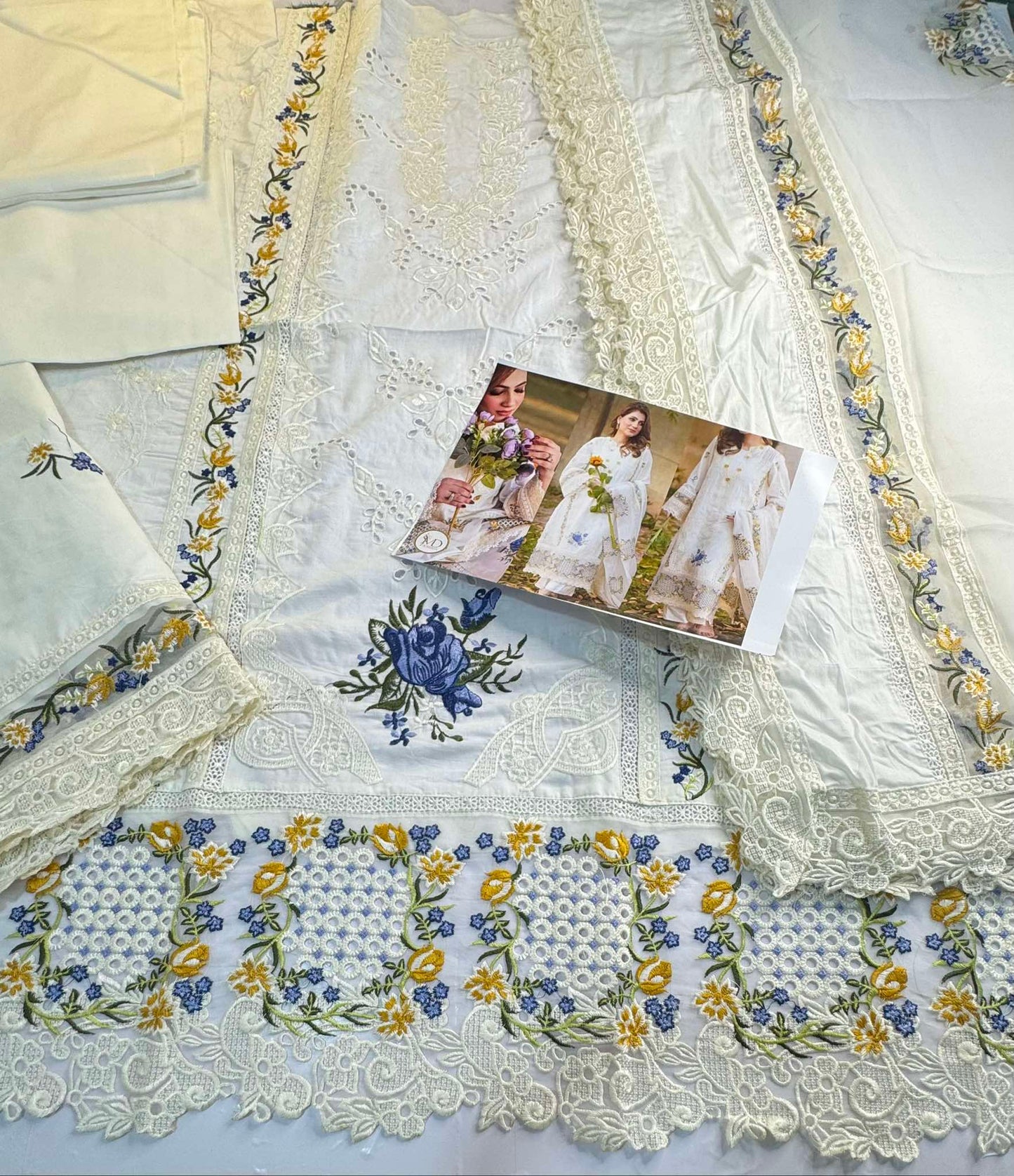 Designer White Dress Luxurious Lawn
