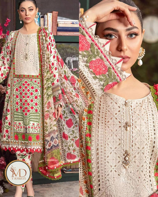 Maria b mprint 2024 14A 3pcs lawn suit