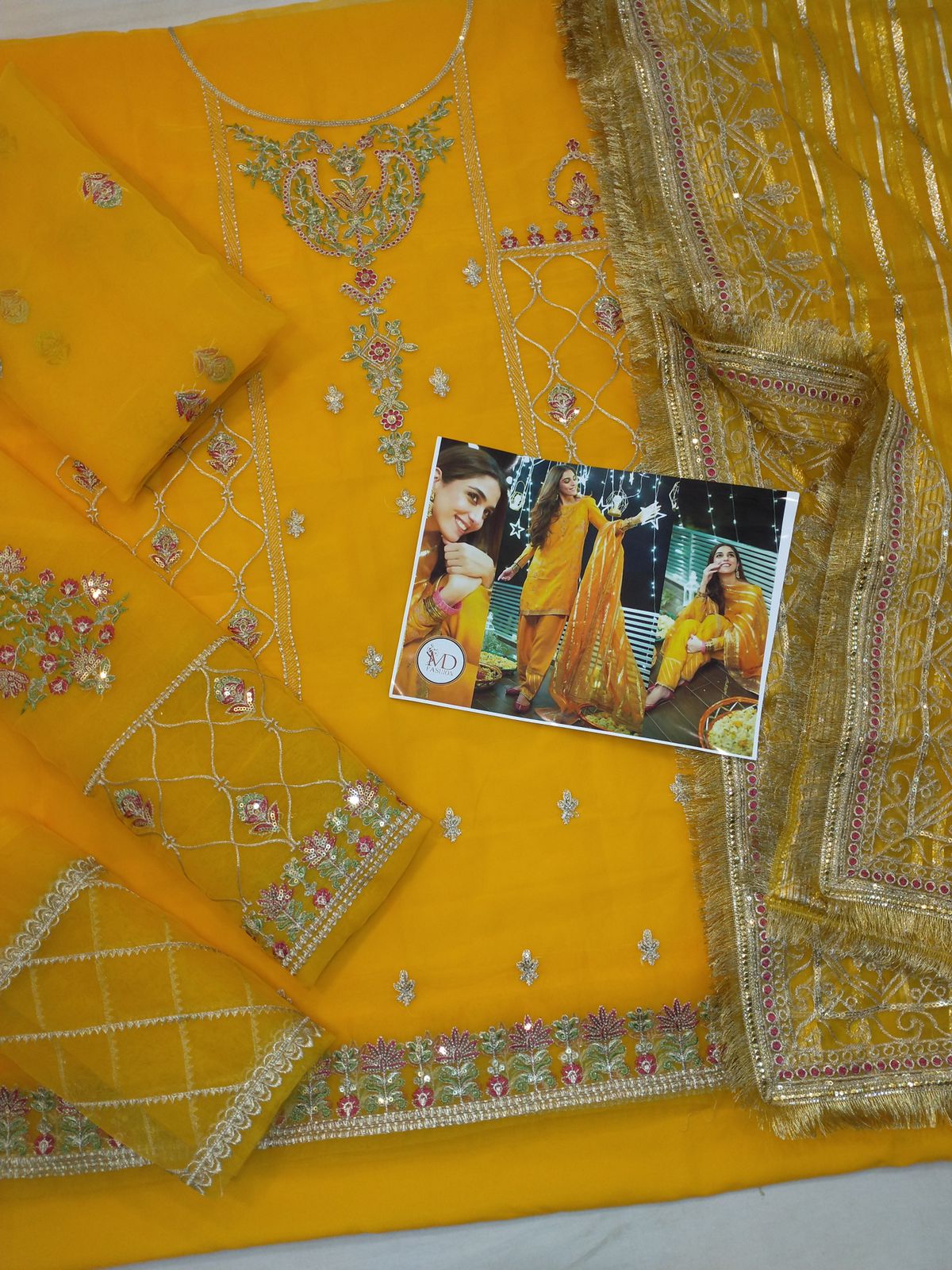 Maya Ali MNR yellow organza dress