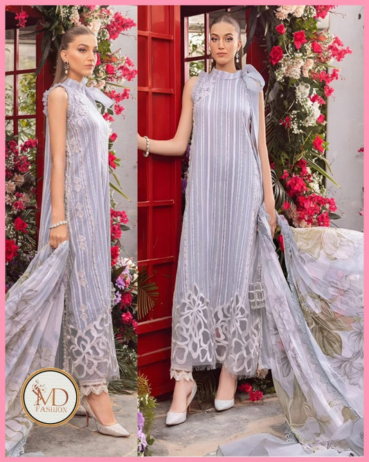 Maria B M Prints Spring 24 MPT-2109-B GRAY