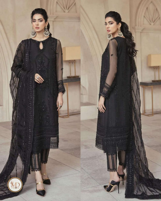 Mushq Black opium full net dress