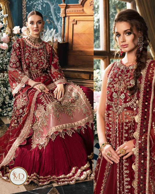 Maria b d7 embroidered Handwork dress