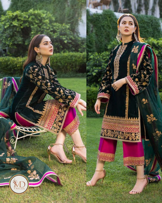 Zainab Chottani Velvet Collection Pareeshay SUIT