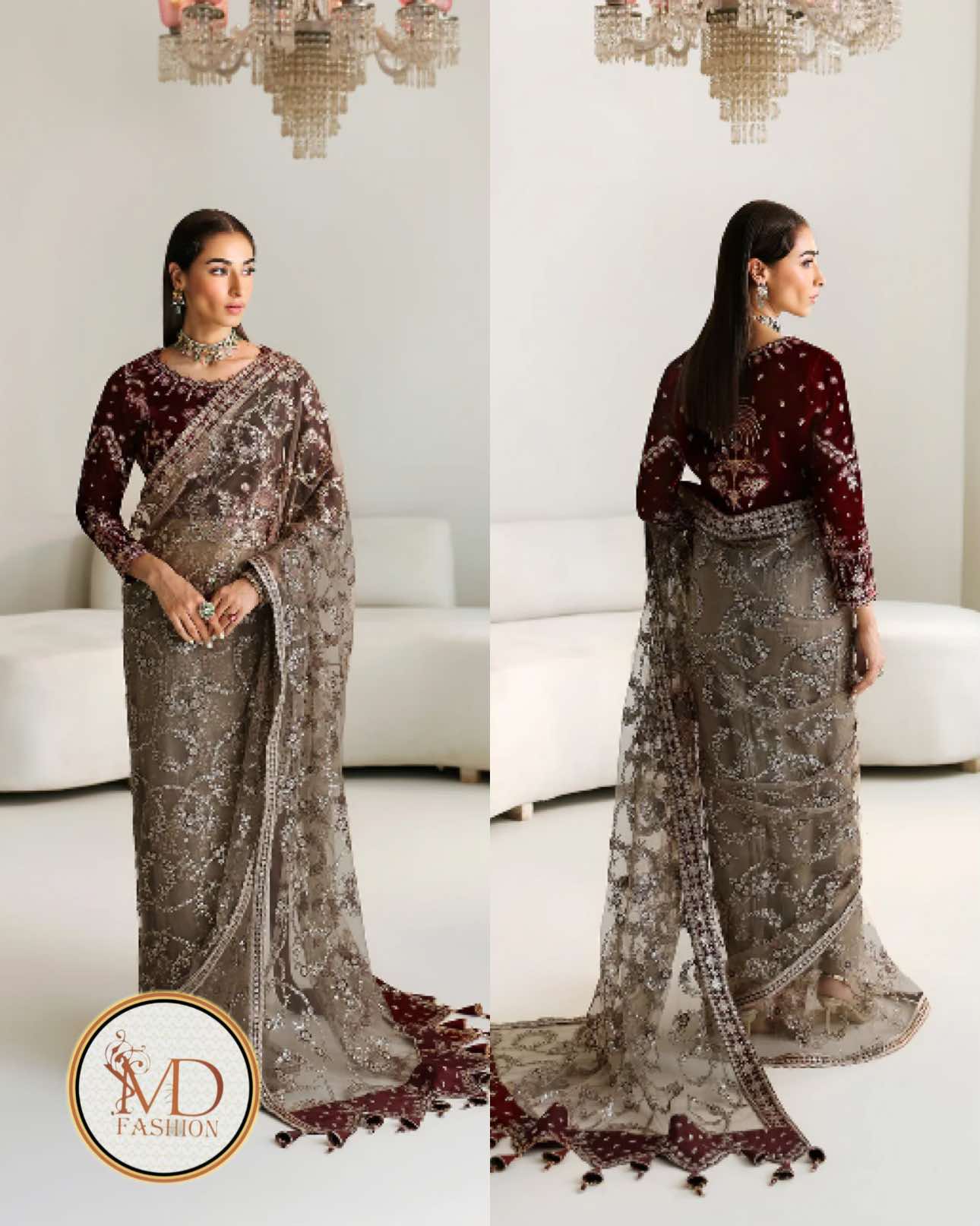 Alizeh Laruhe ESME winter Saree