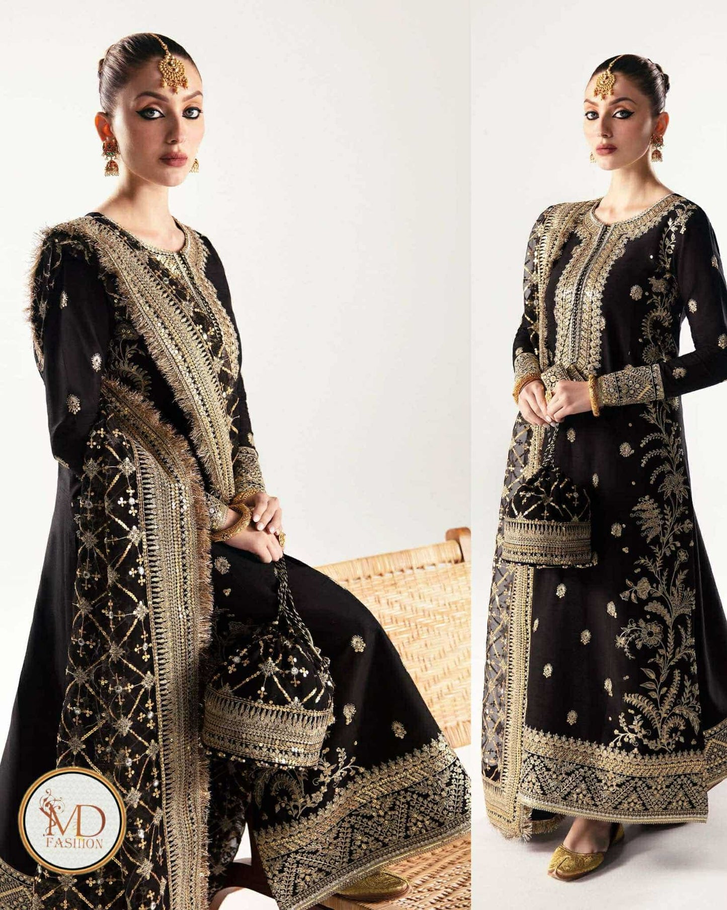 Kanwal Malik Raha black dress