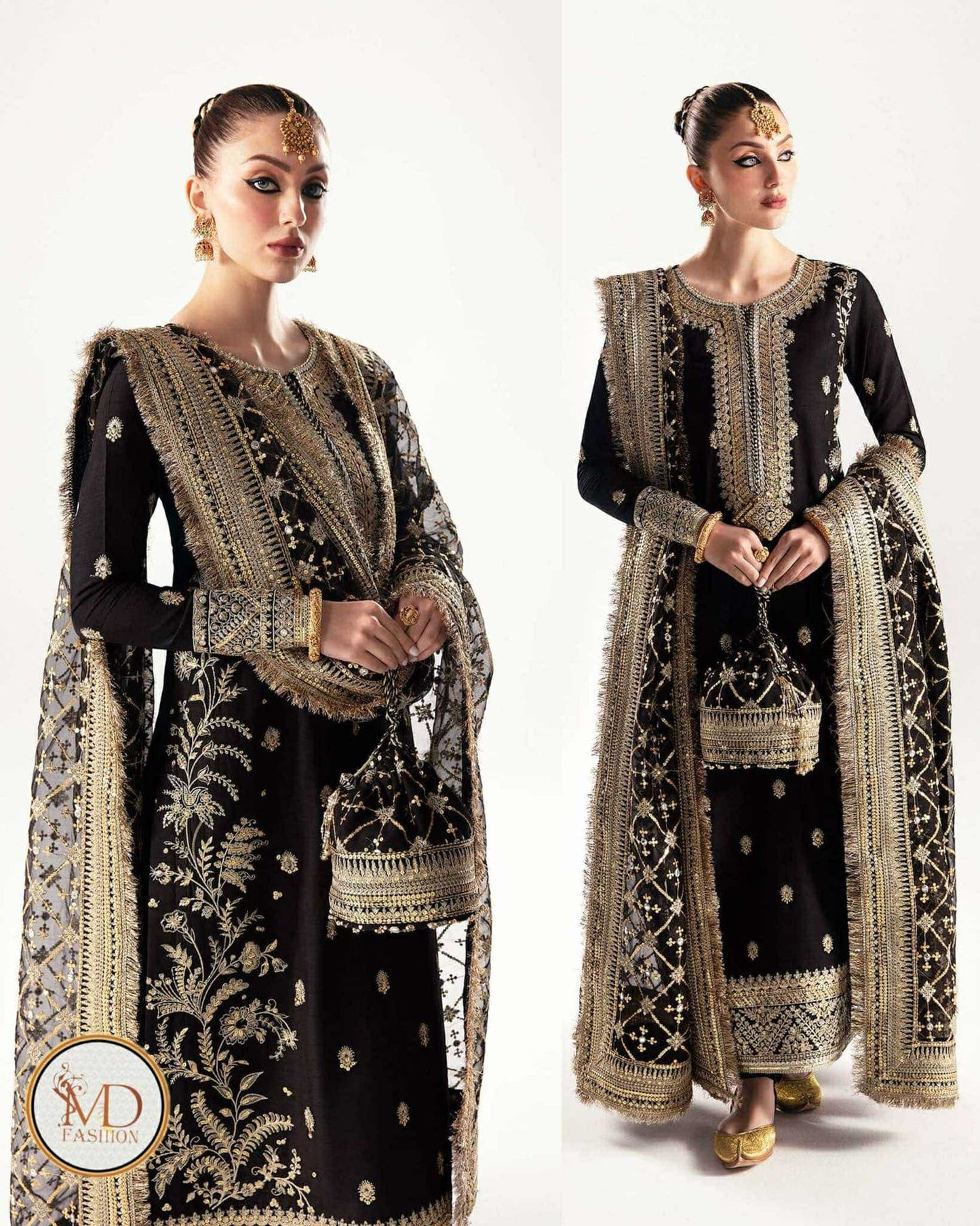 Kanwal Malik Raha black dress