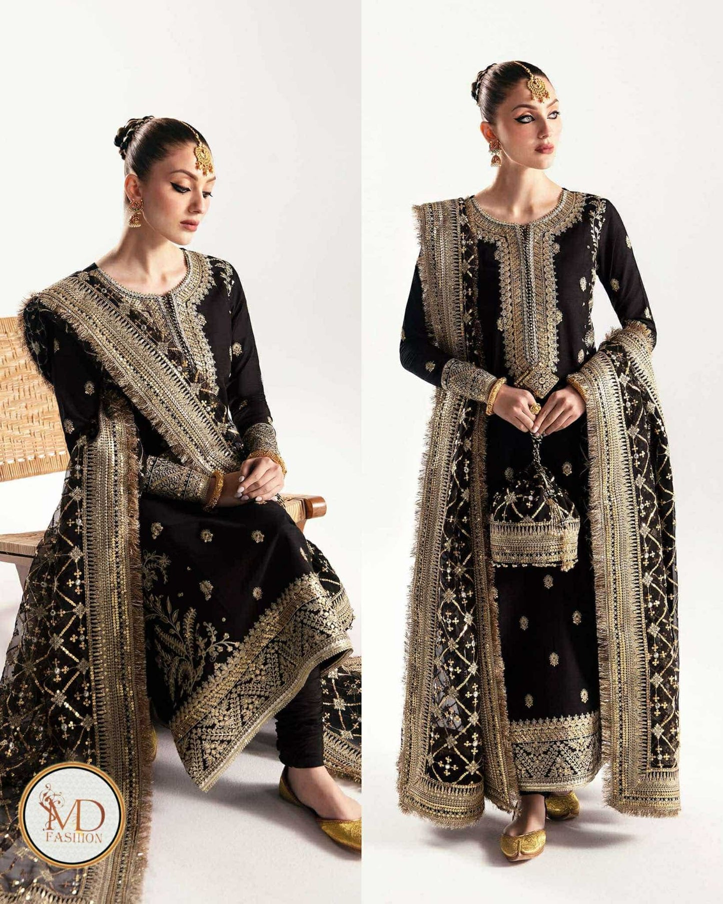 Kanwal Malik Raha black dress