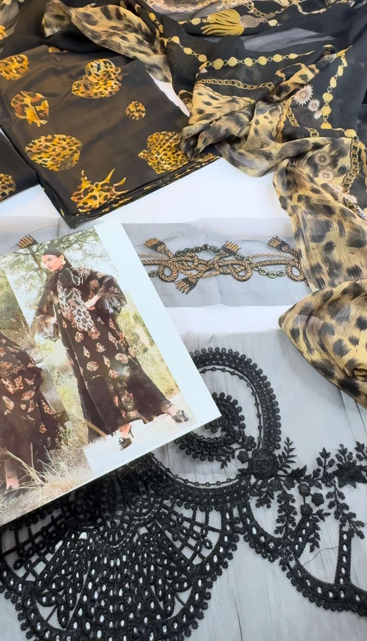 Maria b Tiger mprint Brown Lawn