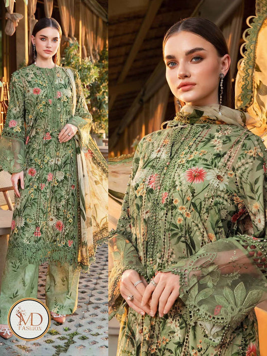 Maria b mprint 8b Green Lawn dress