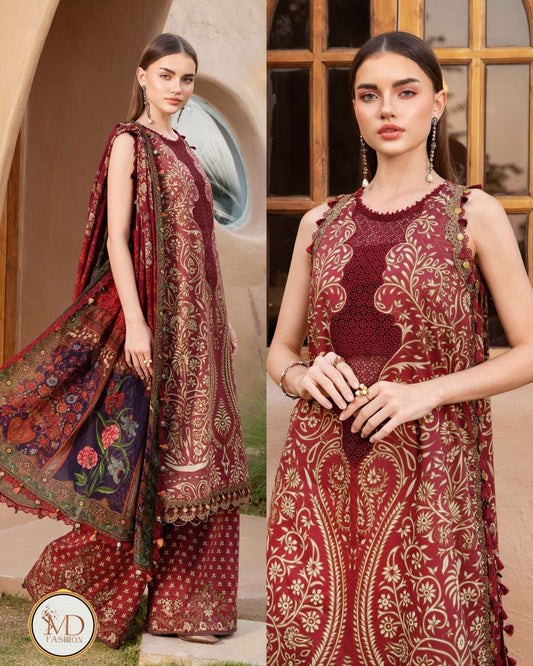 Maria b Maroon Lawn 2-A MPT